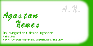 agoston nemes business card